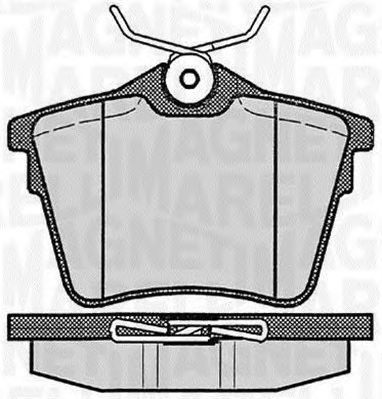 MAGNETI MARELLI 363916060616 -  Комплект тормозных колодок, дисковый тормоз